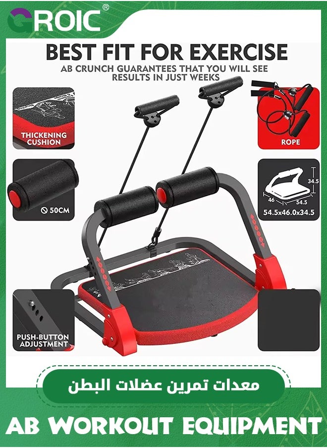 GROIC - Ab Workout Equipment,Ab Machine for Stomach Workout,Ab Trainer Machine for Home, Ab Crunch Machine for Home Exercise,Sit Up Machine with Resistance Bands,Core Exercise Machine - Image 1