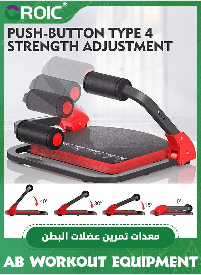 GROIC - Ab Workout Equipment,Ab Machine for Stomach Workout,Ab Trainer Machine for Home, Ab Crunch Machine for Home Exercise,Sit Up Machine with Resistance Bands,Core Exercise Machine - Image 1