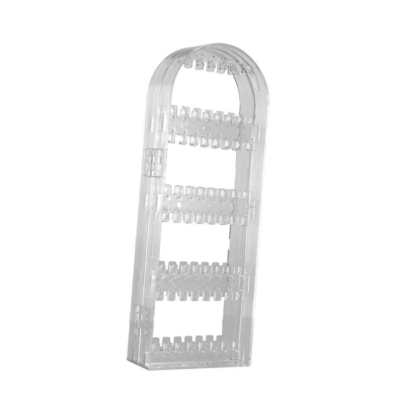 Transparent Plastic Jewelry Display Stand Necklace Hanger Organizer 28 40X10 50X4 00CM - Image 1