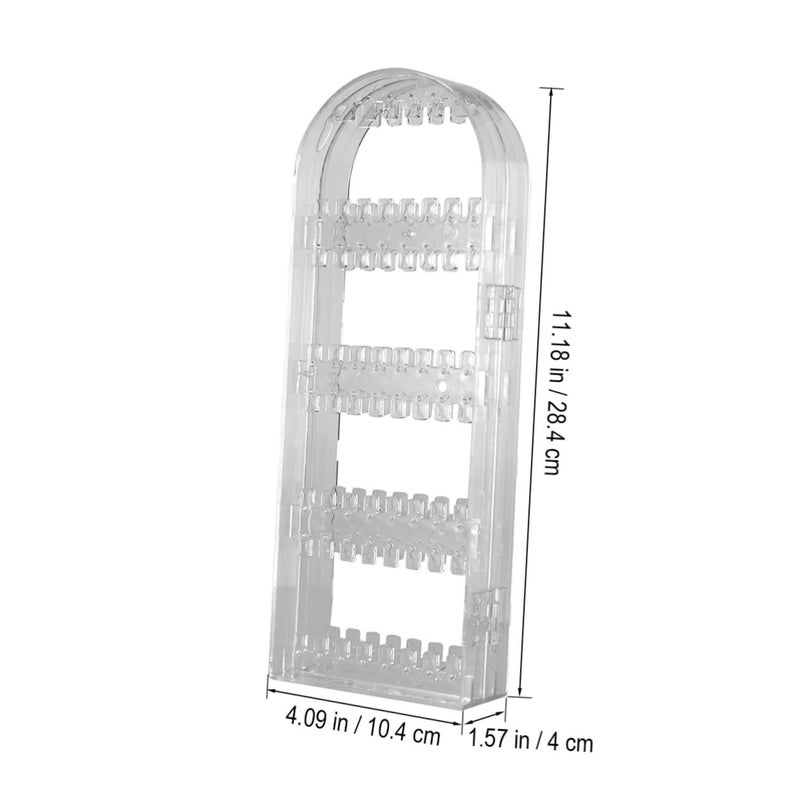 Transparent Plastic Jewelry Display Stand Necklace Hanger Organizer 28 40X10 50X4 00CM - Image 3