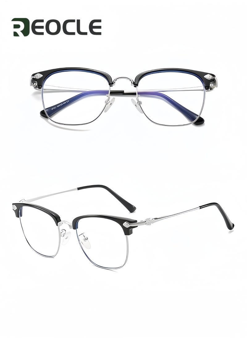 REOCLE - Multifocus Reading Glasses Progressive Multifocal Reader Anti Blue Light Computer Frame Eyeglasses Multi Focus Transition Eyeglasses - Image 1