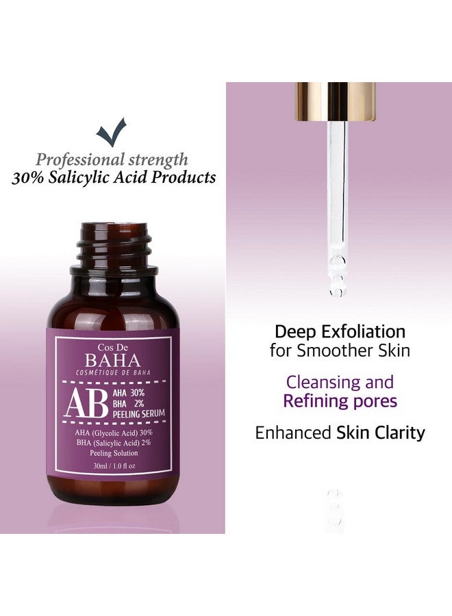 Cos De BAHA Highpotency Aha 30% + Salicylic Acid 2% Facial Treatment Deep Exfoliation For Skin Clarity 1 Fl Oz (30Ml) - Image 2