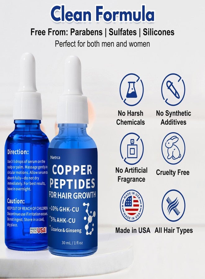 Netrca GHK-Cu Peptide, GHK-Cu & AHK-Cu Lightweight Texture, Non-Greasy, 1 oz - Image 5