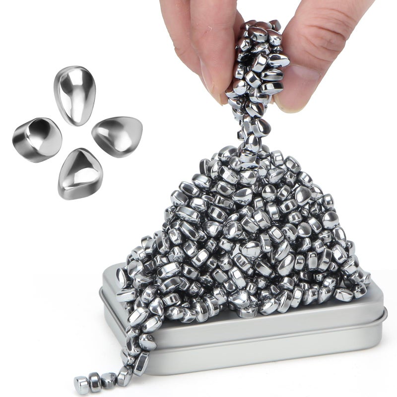 DYRDM 300 Original Ferrite Putty Silver Sensory Stones Adult Fidget Stress Relief Desk Office Item Ferrite Stones Stocking Stuffers Gifts - Image 3