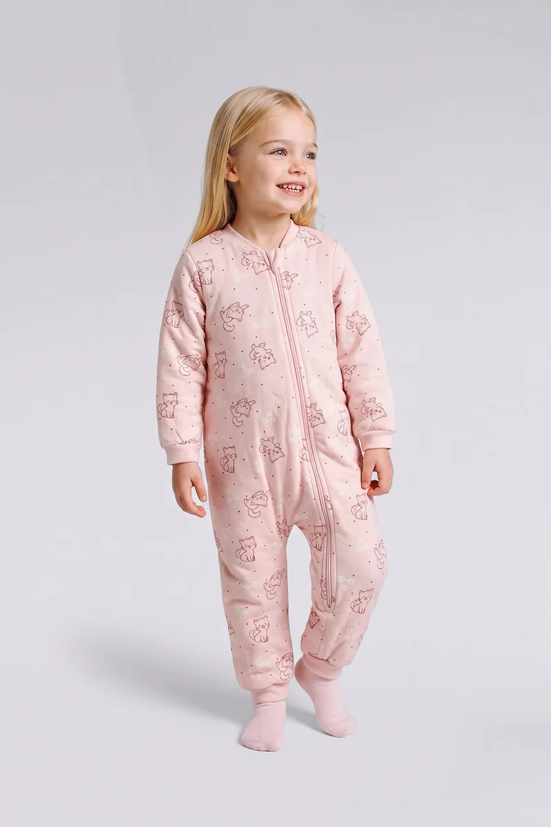 ديفاكتو Woman Crew Neck Printed Jumpsuit