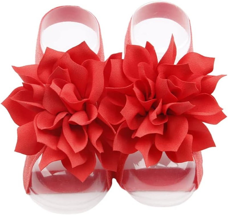 Toptim Baby Girl's Barefoot Sandals Flower for Newborn Toddlers (0-3T) - Image 4
