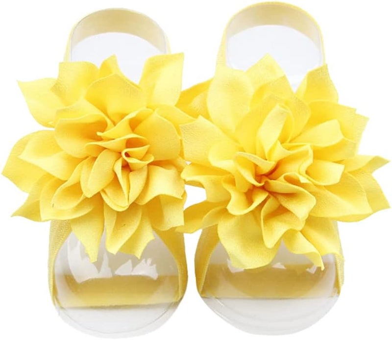 Toptim Baby Girl's Barefoot Sandals Flower for Newborn Toddlers (0-3T) - Image 3