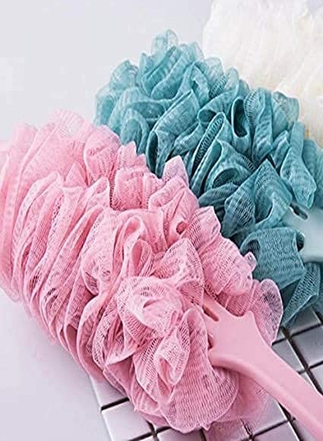 Mattina Loofah with long handle back loofah for Body Massages,Plastic Nylon Soft Loofah,Scrubber for Men and Women - Image 5