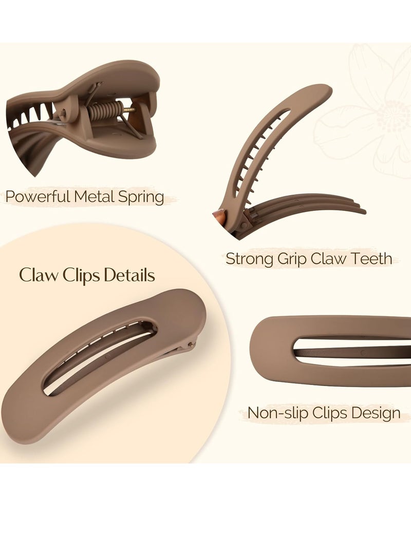 5 قطع مشابك شعر مسطحة - مشابك شعر مسطحة أنيقة مسطحة لجميع أنواع الشعر، مشابك شعر متعددة الأنماط غير لامعة غير قابلة للانزلاق لتزيين شعر الفتيات في حفلات الزفاف والحفلات الراقصة - Image 3