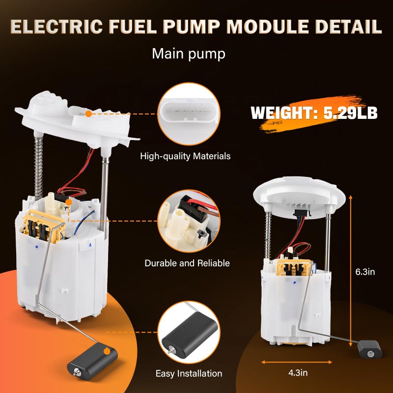 Tutor Auto 5136023 Electric Fuel Pump Module Assembly Fit for 05-15 Chrysler 300, 08-15 Dodge Challenger, 06-15 Charger, 05-08 Magnum, 2.7L 3.5L 3.6L 5.7L 6.1L 6.4L, 5136022, with Left & Right Sending Unit - Image 5