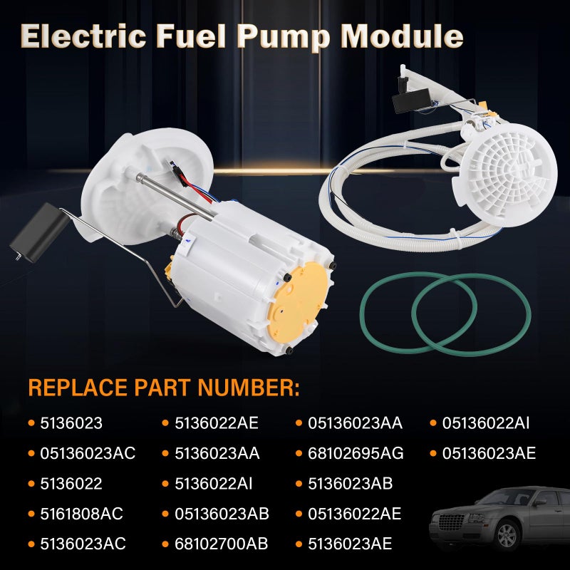 Tutor Auto 5136023 Electric Fuel Pump Module Assembly Fit for 05-15 Chrysler 300, 08-15 Dodge Challenger, 06-15 Charger, 05-08 Magnum, 2.7L 3.5L 3.6L 5.7L 6.1L 6.4L, 5136022, with Left & Right Sending Unit - Image 2