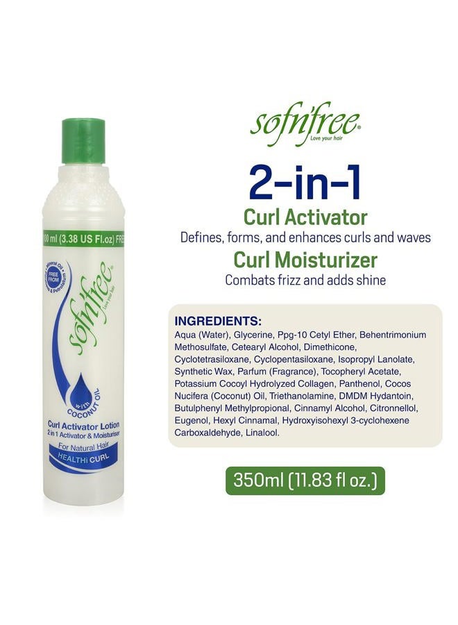 SOFNFREE Moisturizer & Curl Activator for Natural Hair, Curls, and Waves 11.83 fl oz / 350ml - Image 2