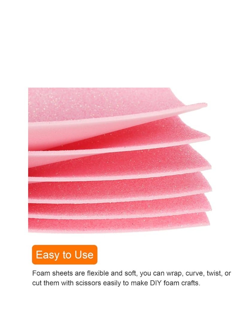 EVA Glitter Foam sheet, And Different Sizes, Glitter Foam Sheet For Art And Craft, Multicolor.. (50x70cm, Pink) - Image 1