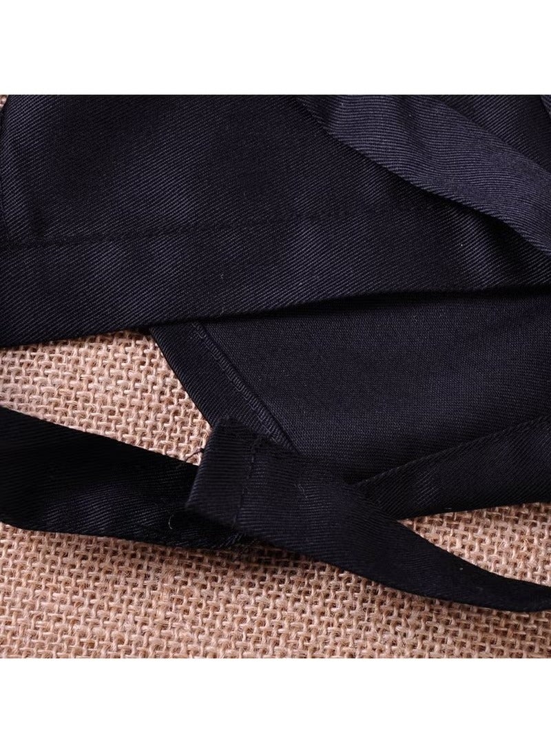 Kitchen Cotton Bow Short Half Waist Apron Bar Pub Cafe Server Waiter Waitress,2PCS  - Image 4