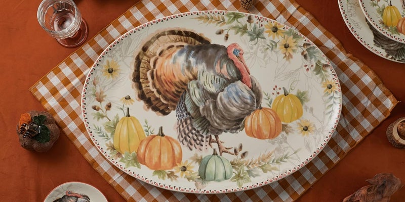 Bico Blessing Season Ceramic 19 inch Oval Platter Microwave Dishwasher Safe - Image 5