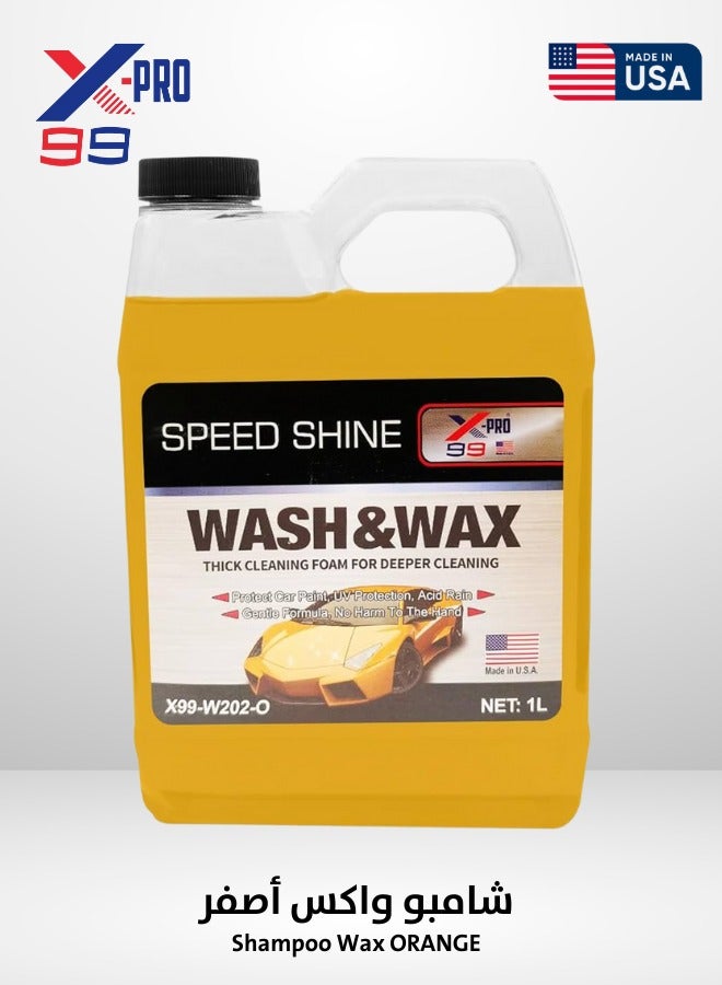 X PRO 99 1-L Car wash shampoo with long lasting shine (YELLOW)