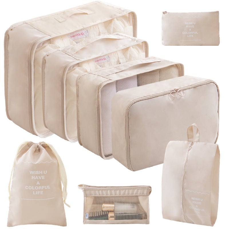 Travel Storage Set Travel Storage Bag Eight-Piece Set Travel Clothes Sorting Storage Bag - Image 5