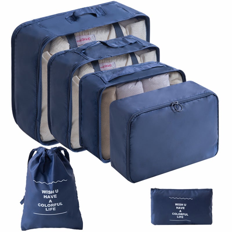 Travel Storage Set Travel Storage Bag Eight-Piece Set Travel Clothes Sorting Storage Bag - Image 1