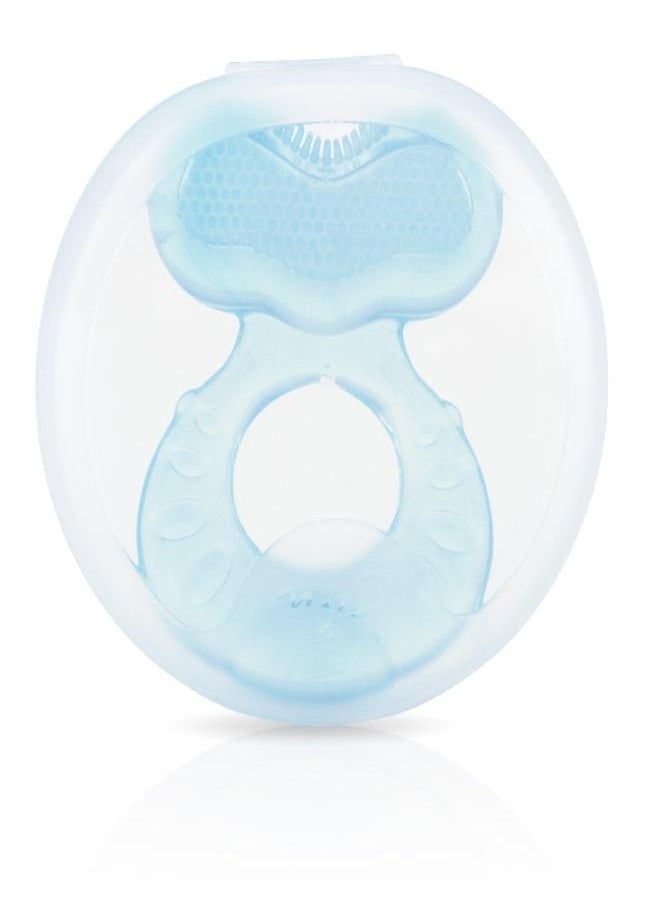 Nuby Nuby Silicone Teethe-EEZ Teether with Bristles, Includes Hygienic Case, Blue  - Image 4