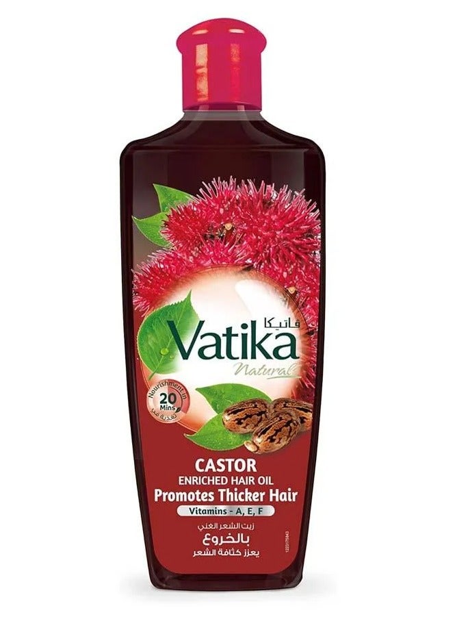 VATIKA Hair Oil With Castor Extract Enhances Hair Density 300 ml - Image 1