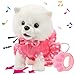 Hopearl Walking Pomeranian Interactive Electronic Pet Dog Toy Remote Control Leash Animated Puppy Nodding Barking Wagging Tail Gifts for Toddlers Birthday White 10 - Image 2