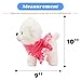 Hopearl Walking Pomeranian Interactive Electronic Pet Dog Toy Remote Control Leash Animated Puppy Nodding Barking Wagging Tail Gifts for Toddlers Birthday White 10 - Image 4