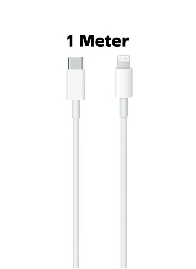 iPhone 35W USB-C Dual Port Power Adapter with Type-C to Lightning Cable 1 Meter – White, Fast Charging USB-C Wall Charger, Compatible with All iPhone Models, Ideal for iPhone 14 Series