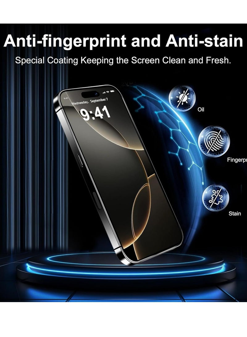 BORTONY Screen protector for iPhone 16 Pro Max 9D Tempered Glass Screen Protector HD Full Coverage Scratch Resistant Bubble Free Easy Installation Anti-Glare Tempered Glass for iPhone 16 Pro Max 6.9 inch - Image 4