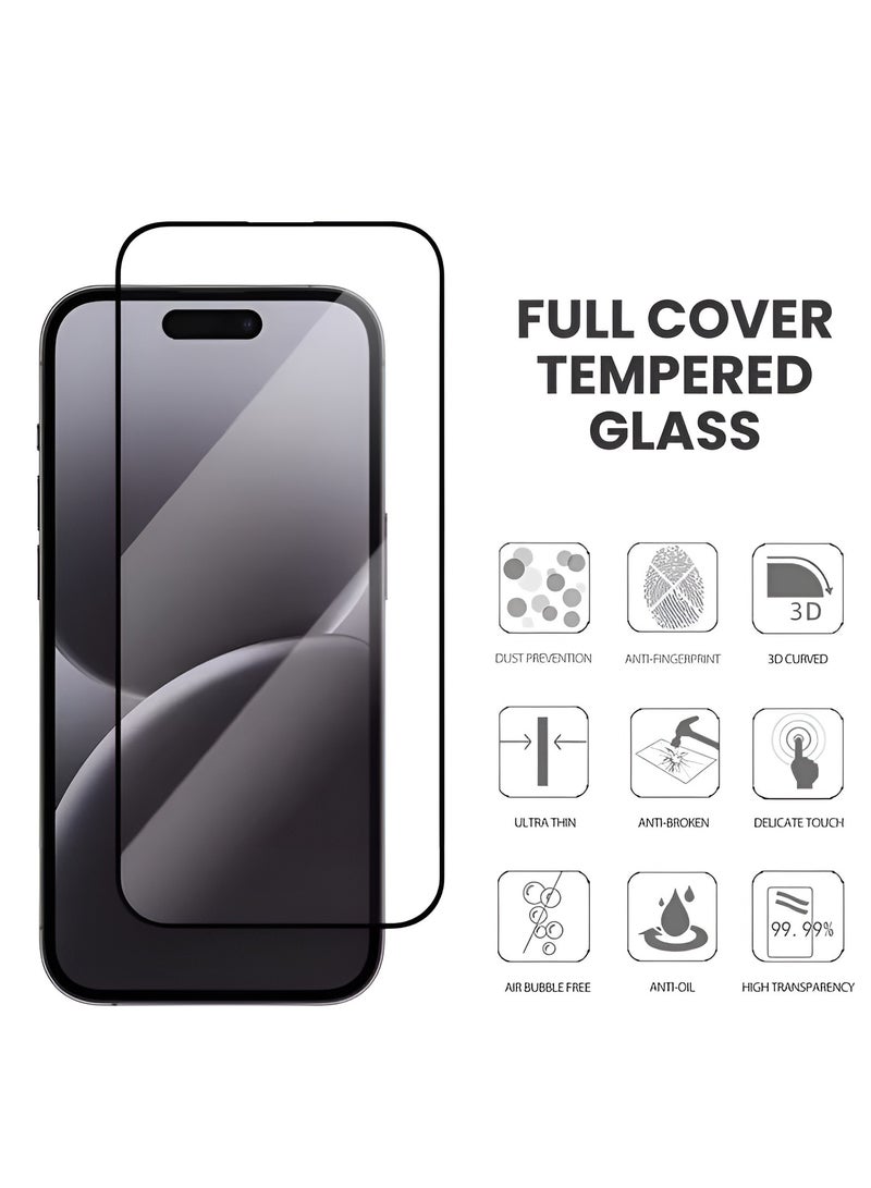 BORTONY Screen protector for iPhone 16 Pro Max 9D Tempered Glass Screen Protector HD Full Coverage Scratch Resistant Bubble Free Easy Installation Anti-Glare Tempered Glass for iPhone 16 Pro Max 6.9 inch - Image 2