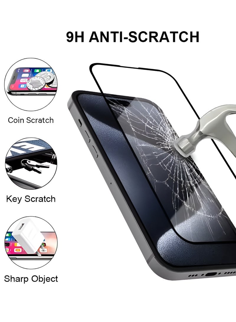 BORTONY Screen protector for iPhone 16 Pro Max 9D Tempered Glass Screen Protector HD Full Coverage Scratch Resistant Bubble Free Easy Installation Anti-Glare Tempered Glass for iPhone 16 Pro Max 6.9 inch - Image 3