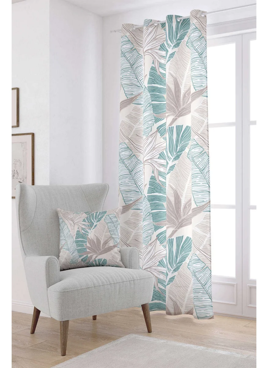 Cango Home Blue Decorative Digital Printed Curtain OTYK974-PR