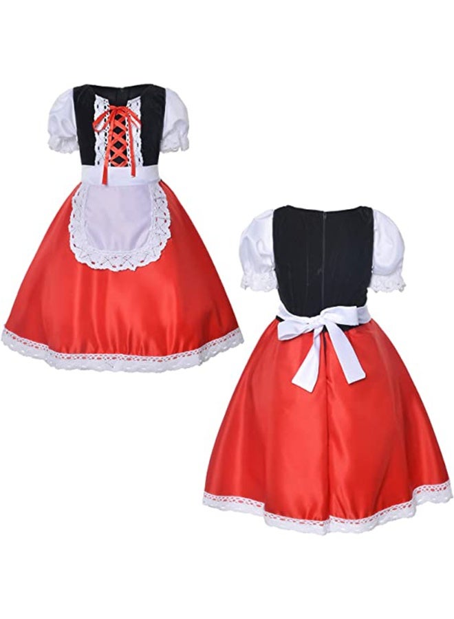 المنزل الذكي هوم سمارت زي تنكري لشخصية "الطفلة ذات الرداء الأحمر" للبنات، مناسب لحفلات التنكر والمسابقات والفعاليات الترفيهية. - Image 2