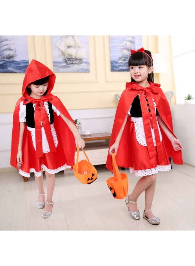 المنزل الذكي هوم سمارت زي تنكري لشخصية "الطفلة ذات الرداء الأحمر" للبنات، مناسب لحفلات التنكر والمسابقات والفعاليات الترفيهية. - Image 4