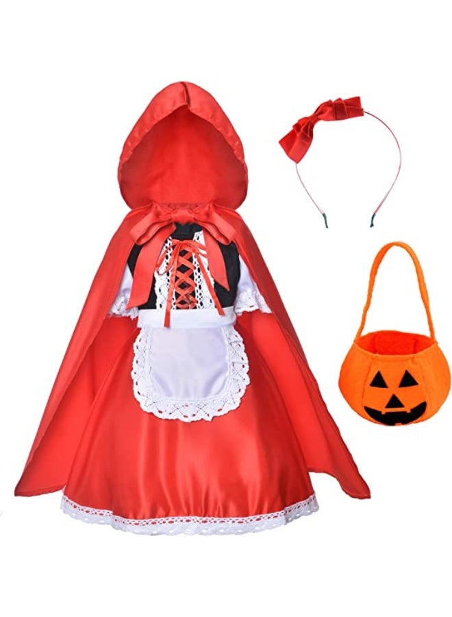 المنزل الذكي هوم سمارت زي تنكري لشخصية "الطفلة ذات الرداء الأحمر" للبنات، مناسب لحفلات التنكر والمسابقات والفعاليات الترفيهية. - Image 1