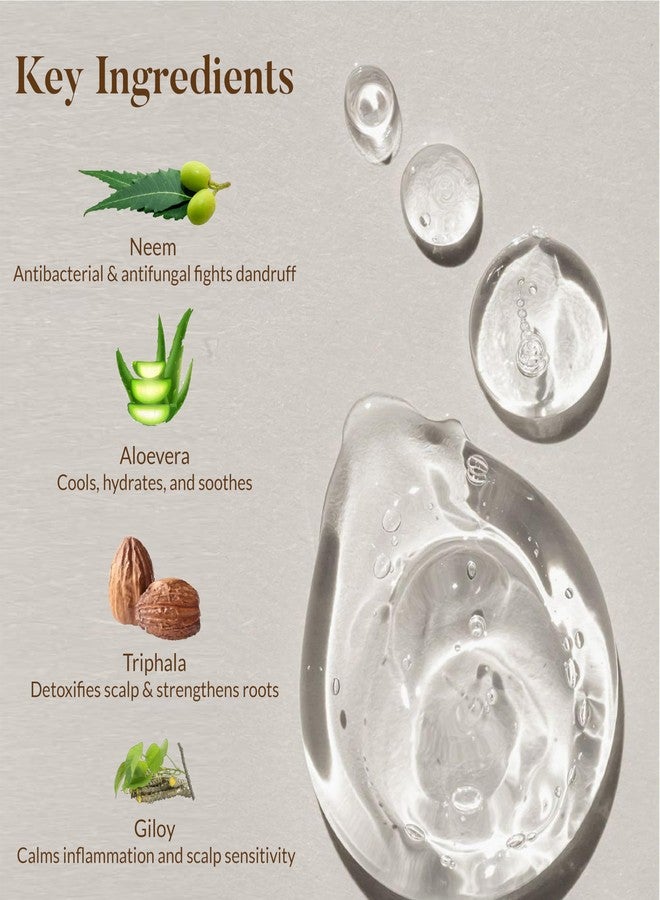 Ohria Ayurveda Neem & Triphala anti-dandruff hair gel for oily, sensitive scalp | lightweight, non-sticky herbal gel | no parabens, sulfates | soothes & purifies | 200gm - Image 2