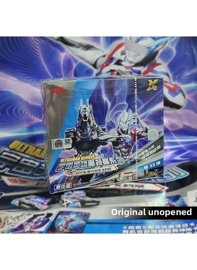null - Genuine Ultraman Card Deluxe Edition 38 Bomb Glory Edition 23 Bomb Legendary Edition Children's Collectible Card Toy-color:[Battery 26] Deluxe Edition Full Box Of 30 Packs - Image 1