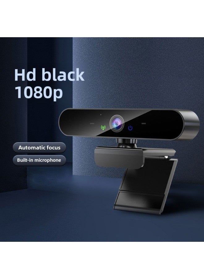 USB Webcast Conference Camera 4K HD External Desktop Laptop Auto Focus Driver-Free-Color:High Definition Black 1080p [Imported Silicon Wheat-Built-in Microphone]]  - Image 1