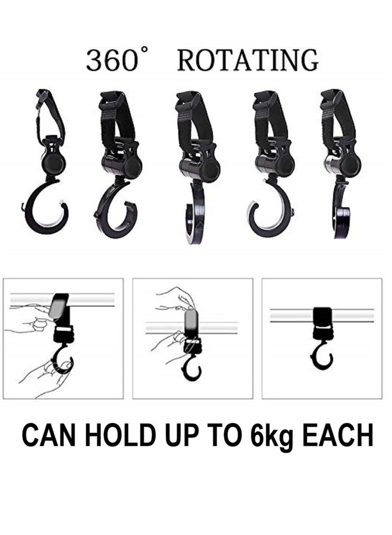 Little Story Rotating Compatible Stroller Hooks - Image 4