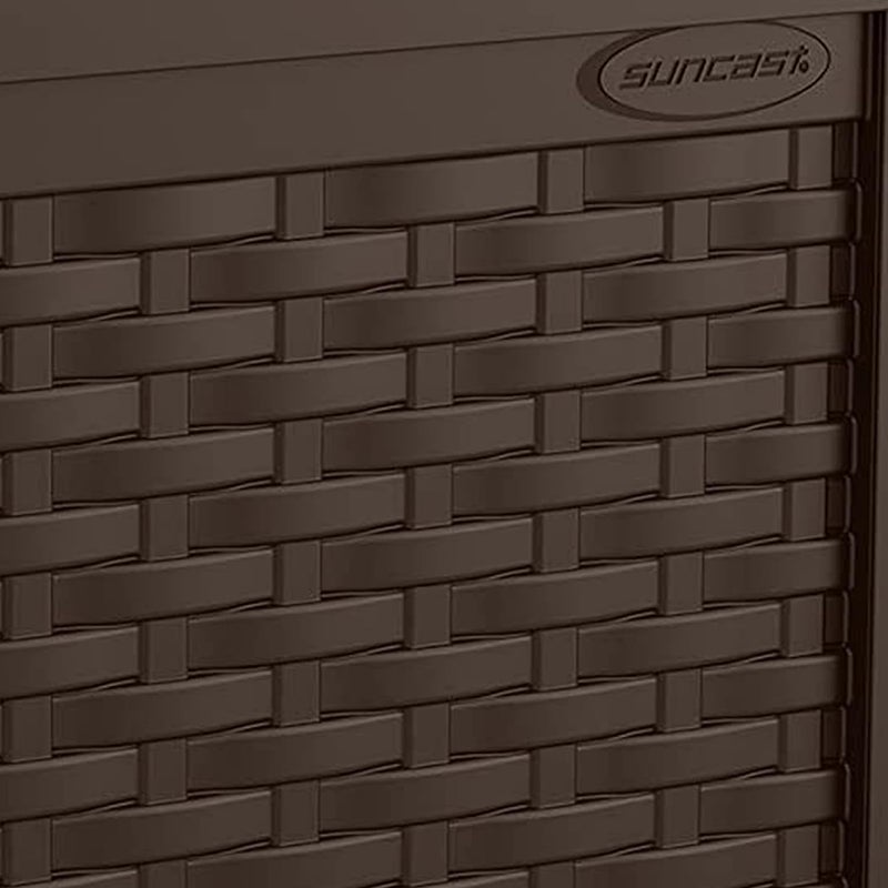 suncast Suncast 22Gallon Small Deck Box  Lightweight Resin Storage Container and Seat for Patio Cushions and Gardening Tools  Store Items on Patio Garage 225L x 17W x 225H Yard  Java Brown  - Image 3