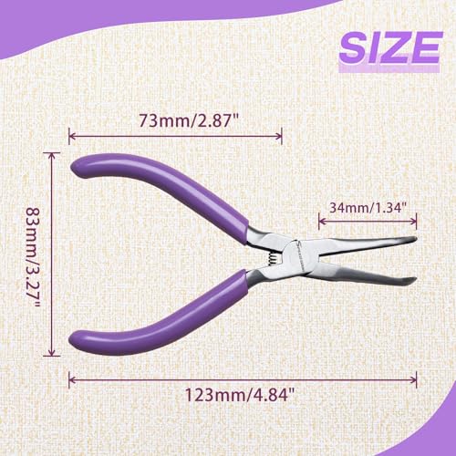SPEEDWOX Bent Needle Nose Pliers With Serrated Jaw Mini Bent Long Nose Pliers Needle Remover Pliers Fishing Tools Precision Pliers for Jewelry Making Wire Bending and Small Object Gripping - Image 4