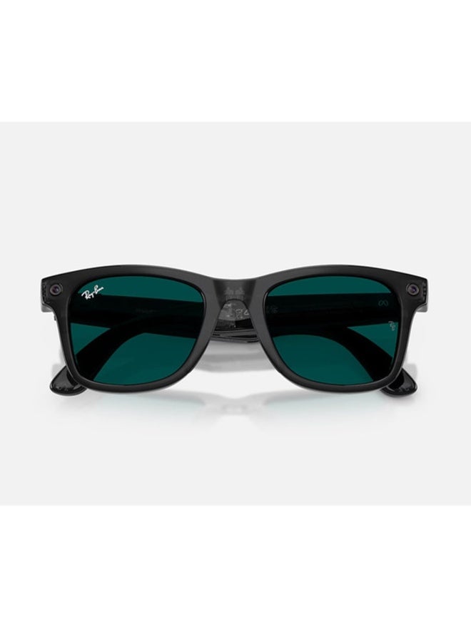 ميتا RAY-BAN (GEN 3) WAYFARER Bridge & Nosepads High Bridge Fit Frame Polished Clear/Aquamarine Transitions Lenses AI Glasses Size 50 -22 Transparent Black - Image 4