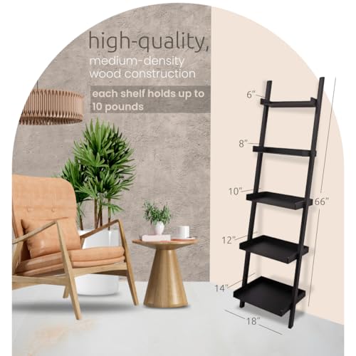 Kiera Grace kieragrace Providence Hadfield Leaning Shelf - Matte Paint Black, 18" by 66" - Image 2