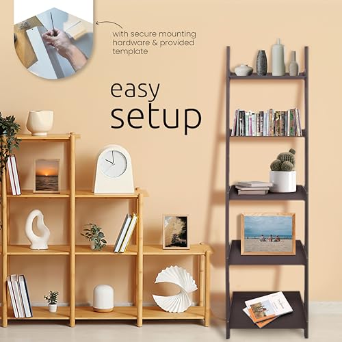 Kiera Grace kieragrace Providence Hadfield Leaning Shelf - Matte Paint Black, 18" by 66" - Image 4