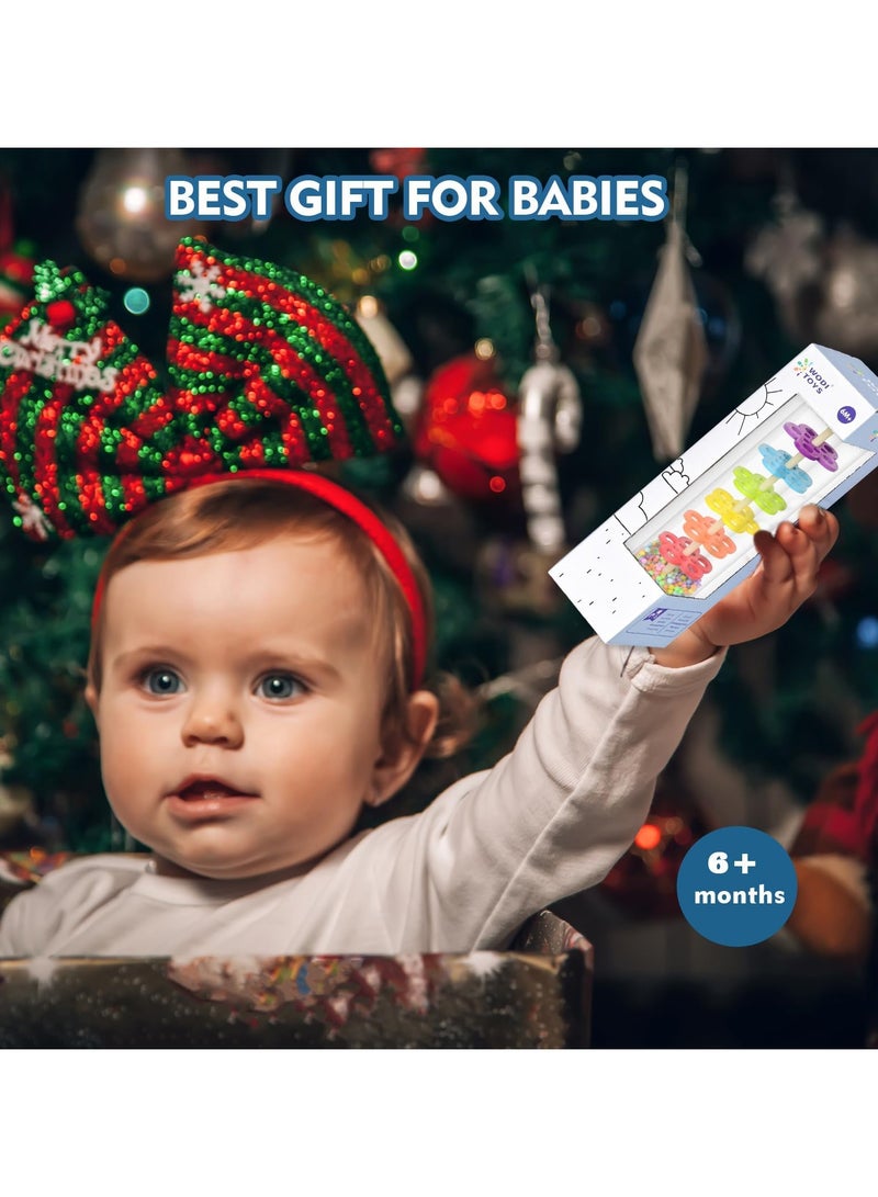 Baby Rain Stick,Wooden Rainmaker Montessori Toys for Babies 6-12 Months,Baby Rattle Sensory Development Toys, Infant Musical Toys for Newborn Boys Girls 1 Year Old Toddlers - Image 5