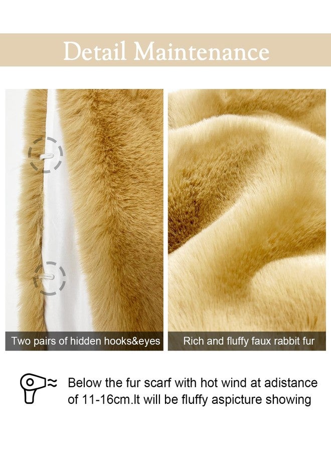 BEAUTELICATE Women's Faux Fur Shawl Winter Wedding Stoles Wrap for Bridal Evening Party - Image 5