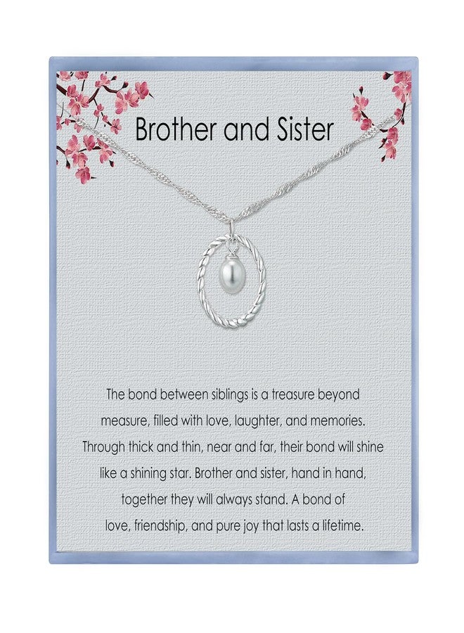 بيرنينج لوف قلادة للأخ والأخت، هدية من الأخ لأخته، قلادة من الفضة الإسترليني للأخوات، هدايا عيد ميلاد، عيد الأم، عيد الميلاد - Image 1