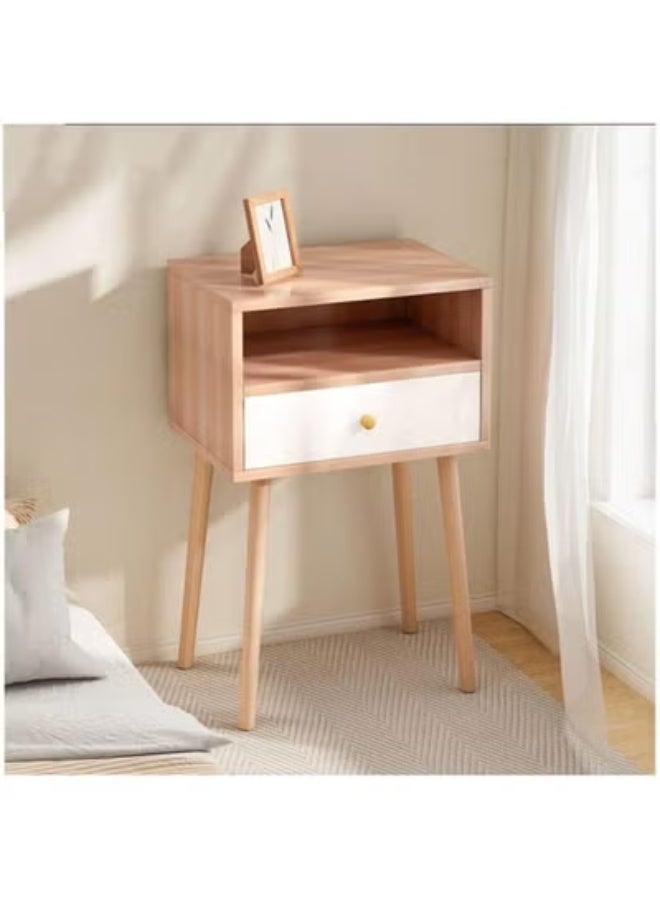 LBMT Simple Bedside Table Nightstand Bedside Cabinet Side Table End Table Sofa Table with 1 Drawer Storage Unit for Bedroom Living Room Office(40*30*59cm ) - Image 4