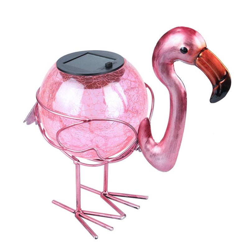 MUMTOP Solar Lantern Outdoor Decorative Waterproof LED Solar Lights Flamingo Tabletop Lamp for Outdoor Patio Garden - Image 1