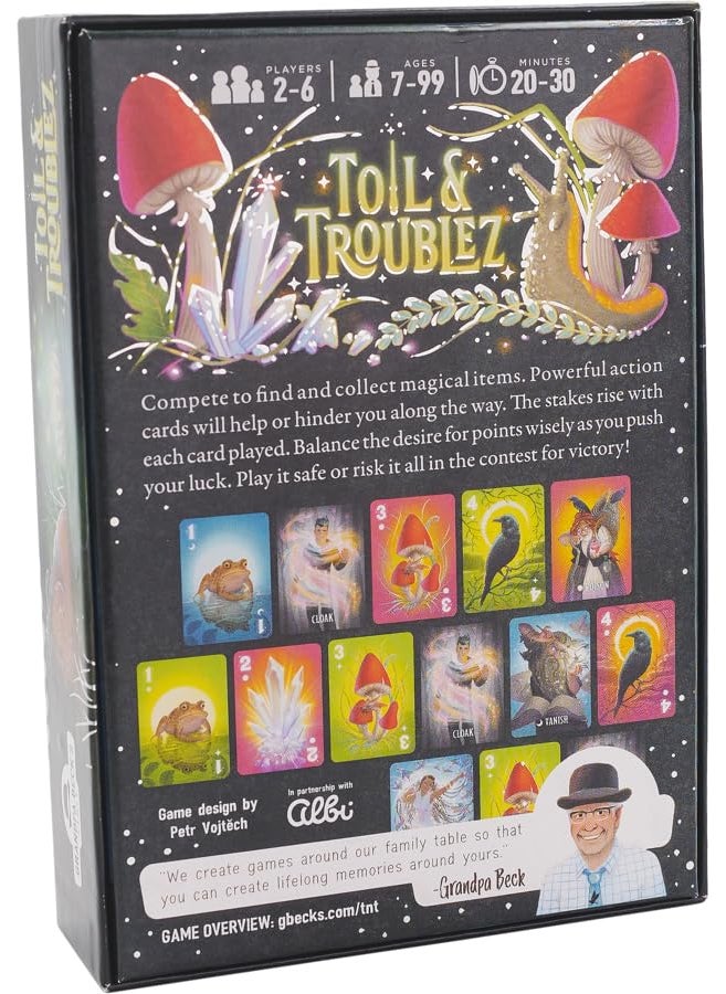Grandpa Beck's Games Toil & Troublez | from The Creators of Cover Your Assets | Fun Push Your Luck Card Game | for Kids, Teens, and Adults | 2-6 Players, Ages 7+