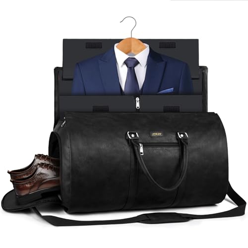 ITIEZY Garment Duffle Bag for Travel - Convertible Carry on Garments Duffel Bags Travel Bag for Men Women Large Weekender Bag with Shoes Pouch 2 in 1 Hanging Suit Bag Travel Duffel Bag - Image 2